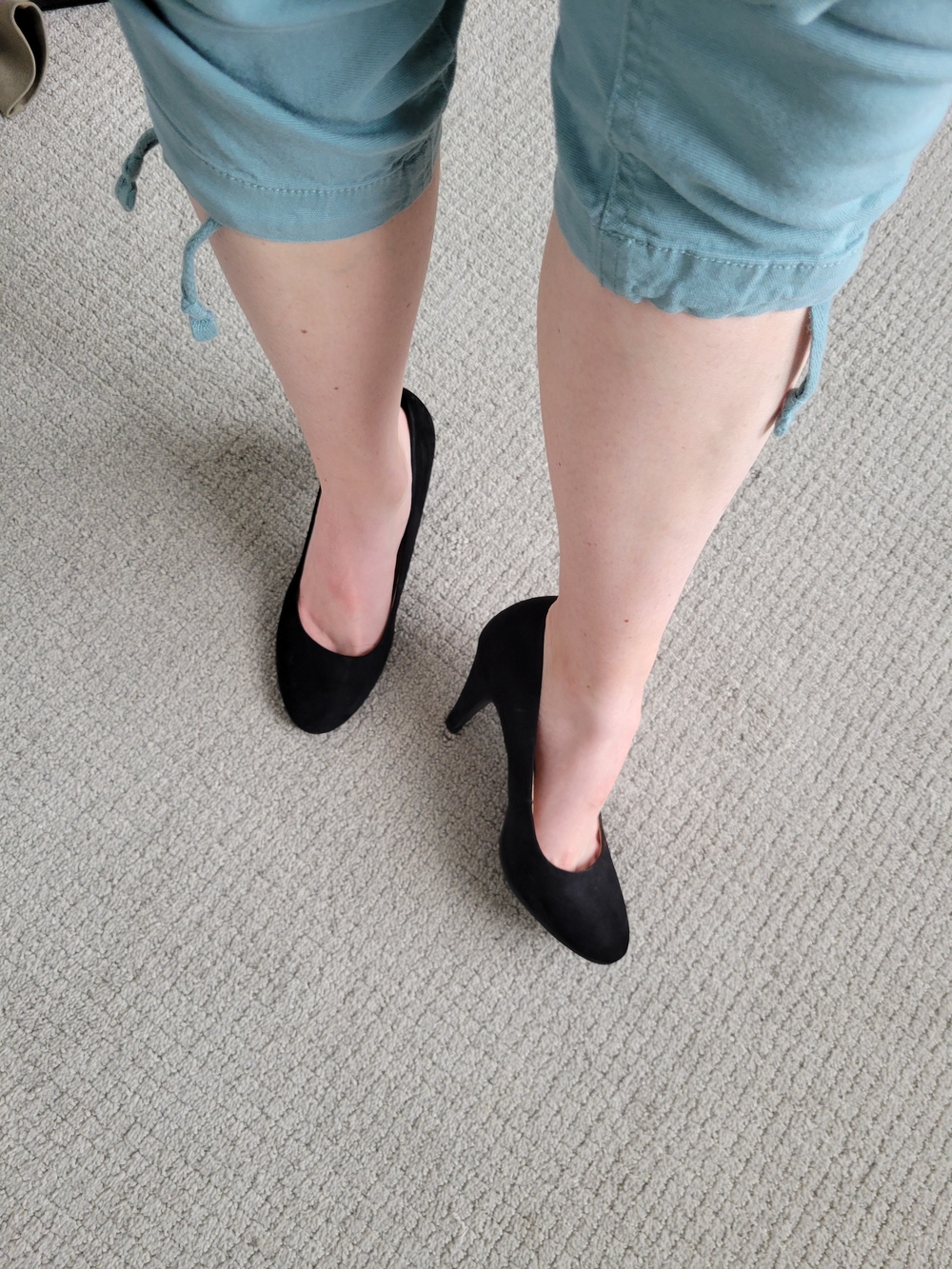 American Rag Black Suede Round-Toe Pump